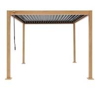 Pergola bioclimatique GAYA Structure en aluminium et en acier l300 P300 H240 cm Asp G