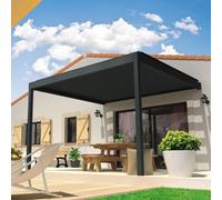 Pergola Bioclimatique Lolite 4,00x4,088 M Verin À Télécommande (Gris Anthracite) Gris