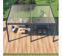 Pergola bioclimatique Ombréa VS autoportante 4x8M Anthracite/Blanc