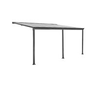 Pergola, carport adossé aluminium 3x5m avec gouttière AVENIO