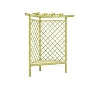 vidaXL Pergola d'angle avec banc 130×130×197 cm Bois de pin imprégné