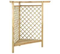 Pergola d'angle avec banc 166x81x174 cm Bois de pin imprégné