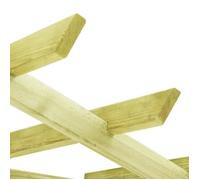 Pergola d'angle KAI - Pin imprégné - Avec siège et banquette - Vert - 130x130x197 cm