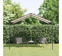 Pergola de jardin 3 x 3 mètres, tonnelle en acier étanche avec toit ensoleillement, tonnelle extensible, pergola pour terrasse avec protection pare-soleil, protection UV, couleur beige