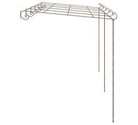 Pergola de jardin - AKOZON - Marron antique - Fer forgé - 6x3x2,5 m