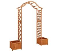 Pergola de jardin avec jardinière - AKOZON - Bois pin massif - Autoportante - 3m x 4m