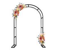 Pergola de Jardin en métal Noir et Blanc pour Plantes grimpantes, décoration extérieure pour Mariage, Largeur Ajustable de 80 cm à 350 cm, Structure de Jardin Durable et élégante, L 80 x l 4