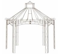 Pergola de jardin marron ancien 400 x 258 x 378 cm Fer | Arche pour plantes grimpantes, tonnelle en fer forgé, stable pour roses et vignes, design vintage