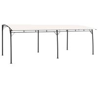 Pergola de jardin, tonnelle, abri avec voile d'ombrage pour terrasse et jardin, protection UV, imperméable, pliable, structure en acier avec revêtement en poudre, couleur crème, dimensions : 3 x 3 x 2