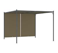vidaXL Pergola de jardin avec toit extensible 3x3 m taupe 180 g/m