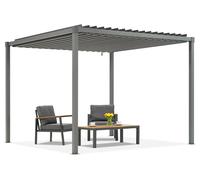 Pergola de terrasse anthracite Madeira 3x3m Garden Point