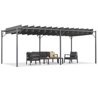 Pergola de terrasse Anthracite Malaga 3x6m Garden Point