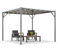 Pergola de terrasse anthracite Paros 3x3m Garden Point