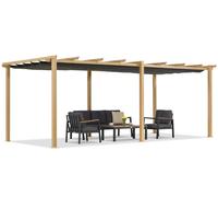 Pergola de terrasse Barbade 3x6 m Garden Point woodlike-anthracite