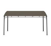Pergola en acier revêtu par pulvérisation - 4 x 3 x 2 m - Taupe - Toit solaire en tissu - Protection solaire de jardin pour auvent de terrasse - Remplacement de carport - Montage facile