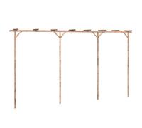 Pergola en bambou - AKOZON - 385x40x205 cm - Blanc - Bois massif - Autoportante