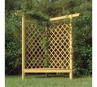 Pergola en banc intégrés - Banc en arc pour jardin - Support pour plantes - Assise intégrée - 166 x 81 x 174 cm - Vert
