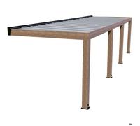 Pergola en bois de cèdre et polycarbonate Helsinki 3 x 10 m