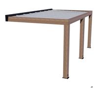 Pergola en bois de cèdre et polycarbonate Helsinki 3 x 4.7 m