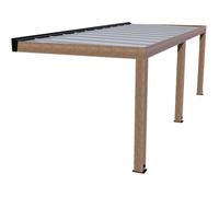Pergola en bois de cèdre et polycarbonate Helsinki 3 x 7.3 m