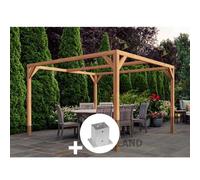 Pergola En Bois Lamellé-Collé Caen 250 X 250 Cm + 4 Supports Poteaux- Maderland Multicolore