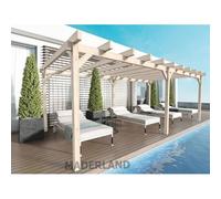 Pergola En Bois Lamellé-Collé Marseille 1000 X 500 Cm - Maderland Multicolore