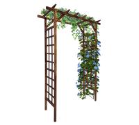 Pergola, en bois massif de sapin, pour une utilisation polyvalente en extérieur, traitement au charbon de bois