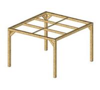 Habrita Pergola autoportante - Bois naturel