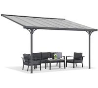 Pergola en polycarbonate pour terrasse Nevada 3,05 x 4,36 m CoverTech anthracite
