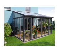 Jardin d’hiver Veranda Sanremo Palram - Canopia 3 x 4,25 m gris