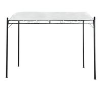 Pergola inclinée en métal 3 x 2,5 m - toile beige