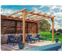 Pergola jardin adossé en bois : ANDORRE : 400 x 300 cm
