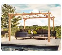Pergola jardin adossé en bois : LINARES : 300 x 300 cm