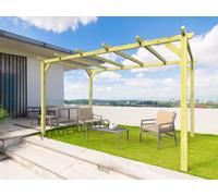 Pergola jardin en bois massif : BARCELONA 300 x 300 cm