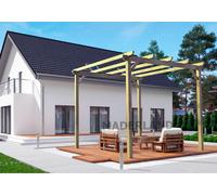 Pergola jardin en bois massif : MADRID : 300 x 300 cm