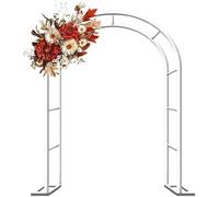 Pergola Jardin Fer Forgé Tonnelle Arche De Exterieur, for Plantes Grimpantes, Décoration Mariage, 80cm 140cm 180cm 200cm 240cm 280cm 300cm 350cm(White,W180 X H220cm)