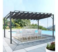 Pergola Lames Orientables Cefalu 3x4 M Gris Anthracite Gris