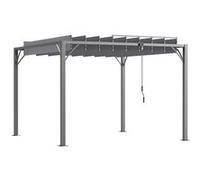 Pergola lames orientables dim. 2,9L x 2,95l x 2,13H m structure alu. acier époxy polyester gris Gris G