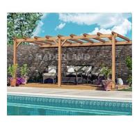 Maderland Pergola en bois adossée - modèle PALMA - 600 x 400 cm