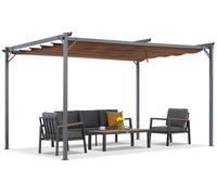 Pergola marron pour terrasse La Palma 3x4m Garden Point