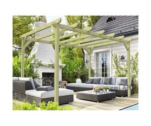 Pergola Massive En Bois Paris 600 X 420 Cm - Maderland Multicolore