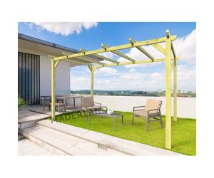 Pergola Massive En Bois Tours 510 X 420 Cm - Maderland Multicolore