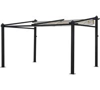 Pergola murale 3 × 4m fréjus beige - structure aluminium