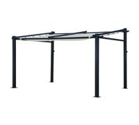 Pergola Murale 3 × 4m Fréjus Beige - Structure Aluminium Beige