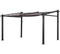 Pergola murale 3 × 4m fréjus taupe - structure aluminium