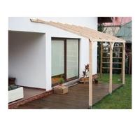 Pergola Murale Et Carport Adossable Autoclavé - 3 X 5 M - 15 M2 Habrita Multicolore