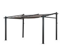 Pergola murale 3 × 4m fréjus taupe - structure aluminium