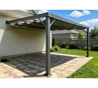 Pergola murale pour terrasse Alicante 3x5 anthracite Garden Point