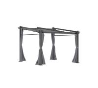 Pergola - MUVOE - 2,97 x 2,95 m - Auvent extensible - Toit solaire - Polyester hydrofuge