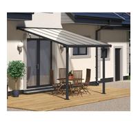 Palram Pergola Olympia 3x3 Aluminium Polycarbonate Résistante aux intempéries Gris